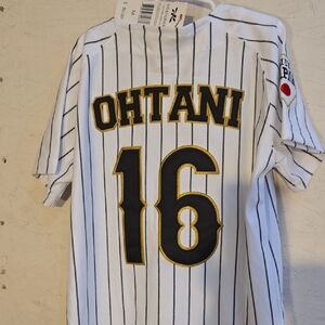 Kids White and Black Striped Jersey
